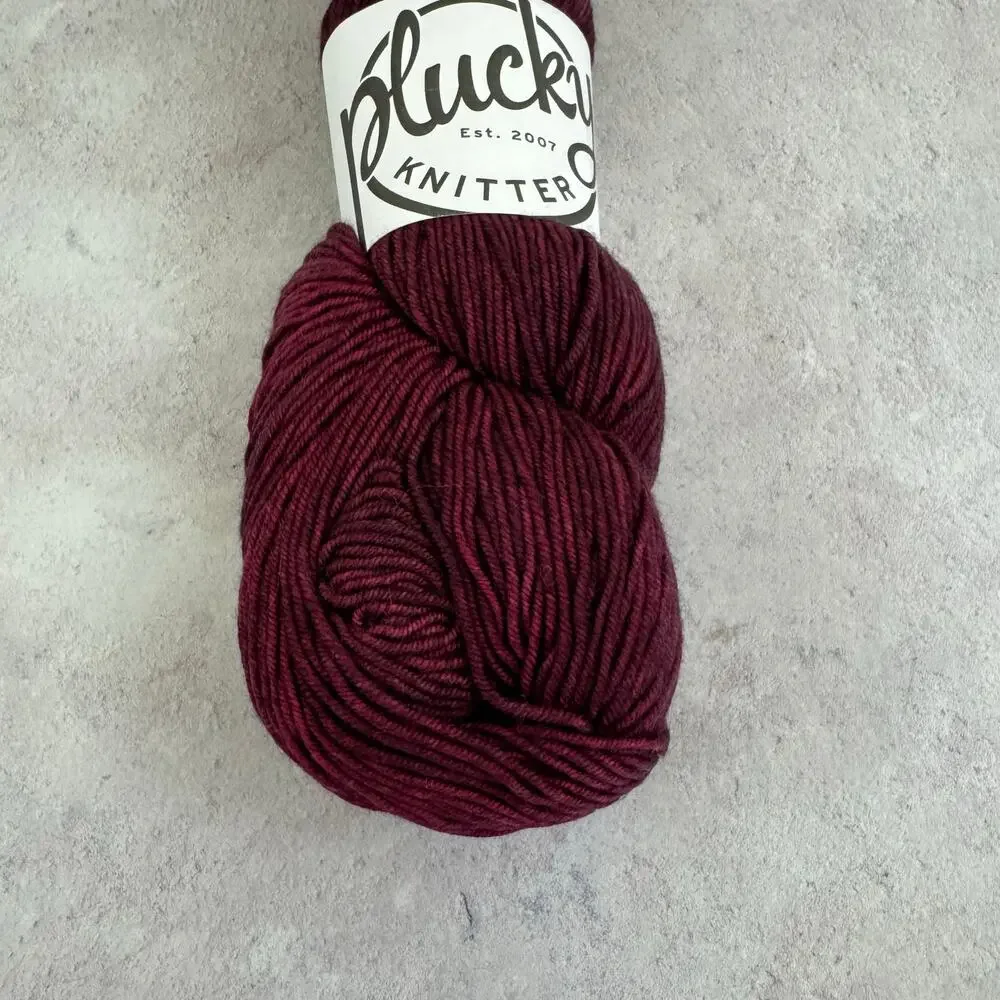 Destash Yarn Plucky Knitter Primo Fingering Weight Full Bodied Red Hand Dyed